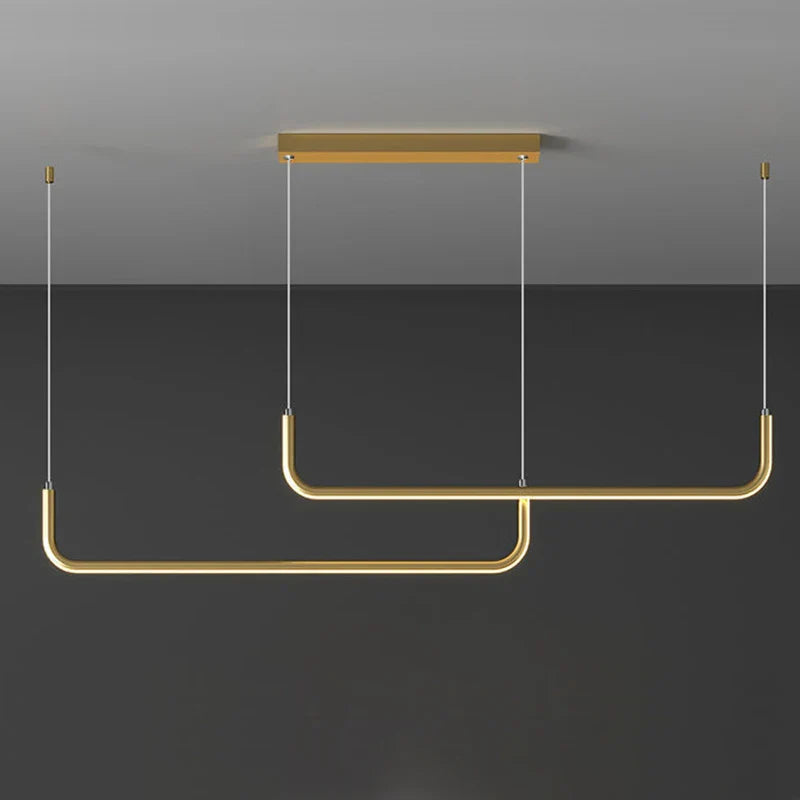Elegant Gold Chandelier | Modern Design & Adjustable LED Lighting 3