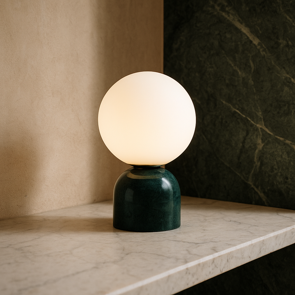 Elegant Marble Table Lamp | Soft Warm Glow | Bedside & Living Room Use 3