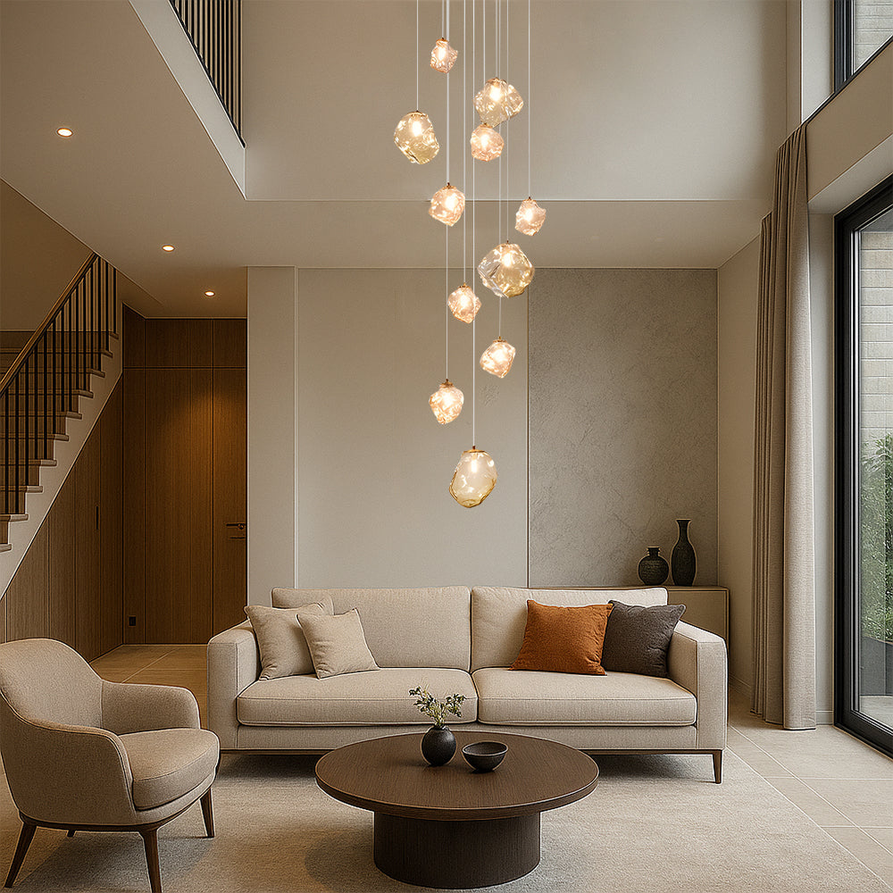 Elegant Modern Chandelier | Adjustable LED Lighting & Minimalist Design 6