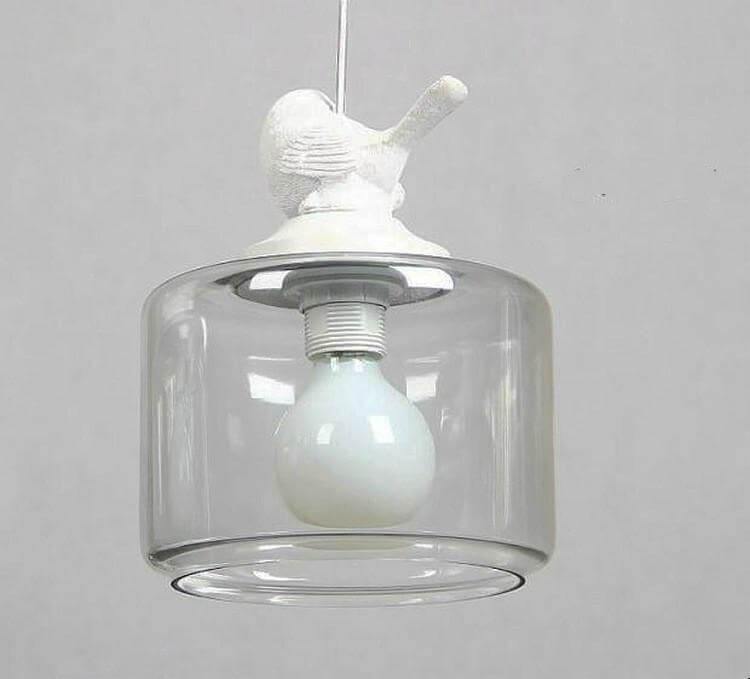 Elegant Modern Chandelier | Unique Bird Design & Glass Shade 3