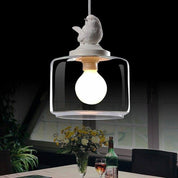 Elegant Modern Chandelier | Unique Bird Design & Glass Shade 4