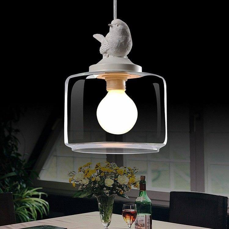 Elegant Modern Chandelier | Unique Bird Design & Glass Shade 4
