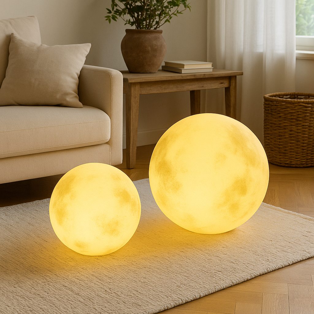 Elegant Solar Garden Light | LED Outdoor Moon Lamp 6