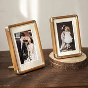 Elegant Vintage Photo Frame | Solid Wood & Brass Accents 2