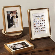 Elegant Vintage Photo Frame | Solid Wood & Brass Accents 3