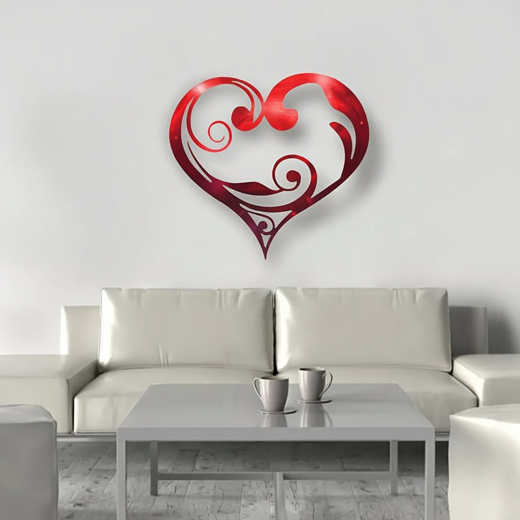 Elegant Vintage Wall Art | Heart-Shaped Metal Decor 1