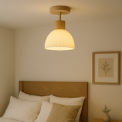 Elegant Wood Ceiling Light | Scandinavian & Japanese Design 0