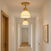 Elegant Wood Ceiling Light | Scandinavian & Japanese Design 2