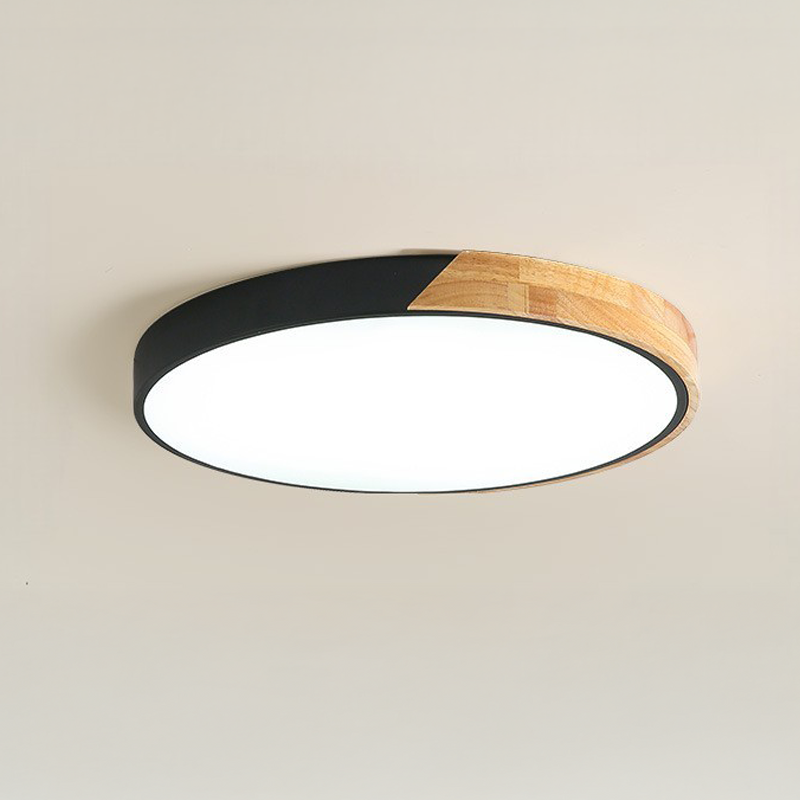 Elegant Wooden Ceiling Light Fixture | Minimalist Design & Soft LED Illumination 0