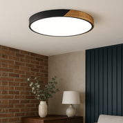 Elegant Wooden Ceiling Light Fixture | Minimalist Design & Soft LED Illumination 3