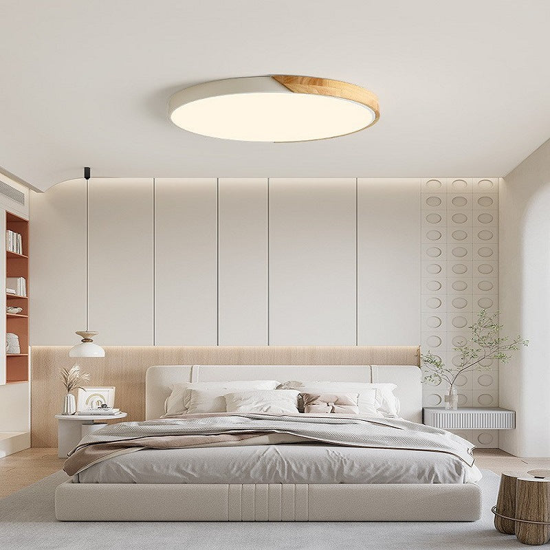 Elegant Wooden Ceiling Light Fixture | Minimalist Design & Soft LED Illumination 4