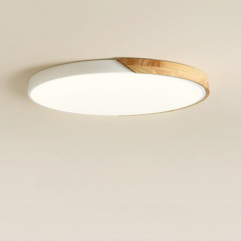 Elegant Wooden Ceiling Light Fixture | Minimalist Design & Soft LED Illumination 5