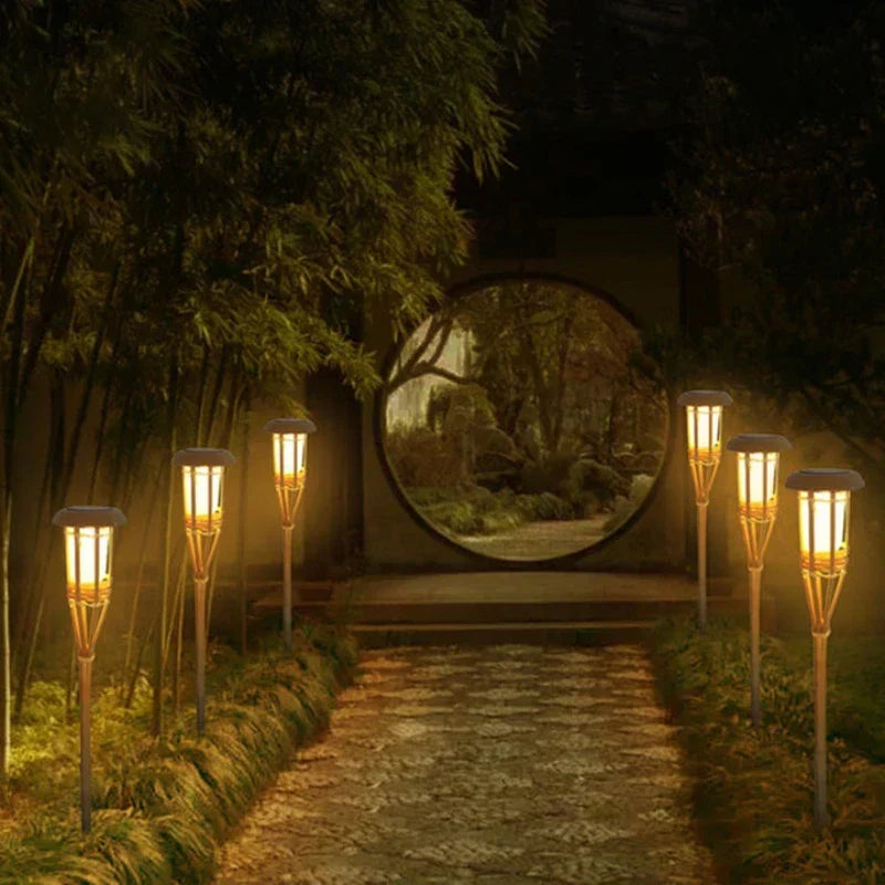 Flame Effect Solar Lights | 5-Piece Outdoor Garden Lighting Set 5