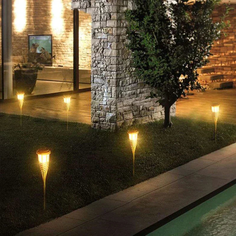 Flame Effect Solar Lights | 5-Piece Outdoor Garden Lighting Set 6
