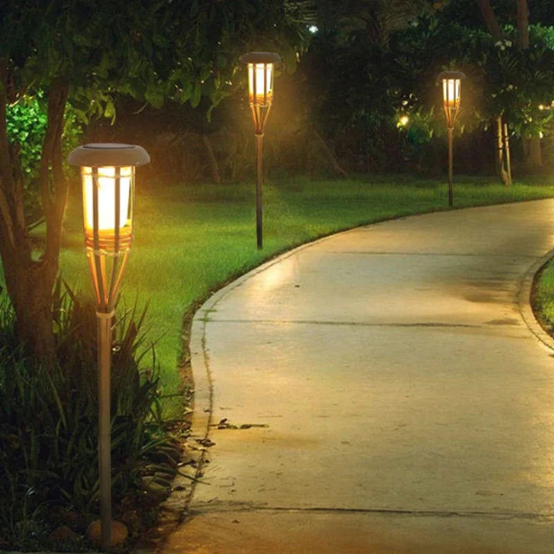 Flame Effect Solar Lights | 5-Piece Outdoor Garden Lighting Set 7