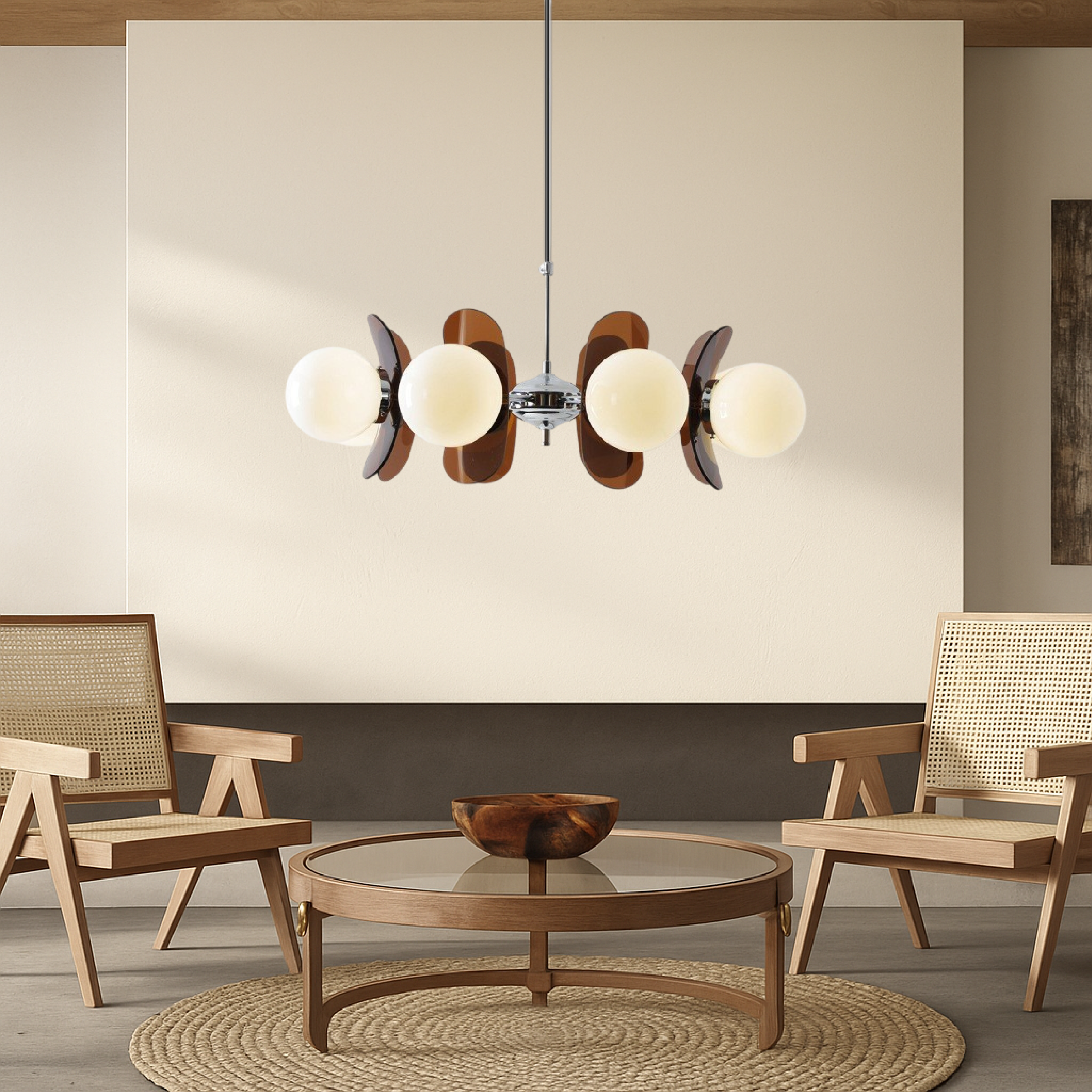 Geometric Modern Chandelier | Sculptural Design & LED Light 1