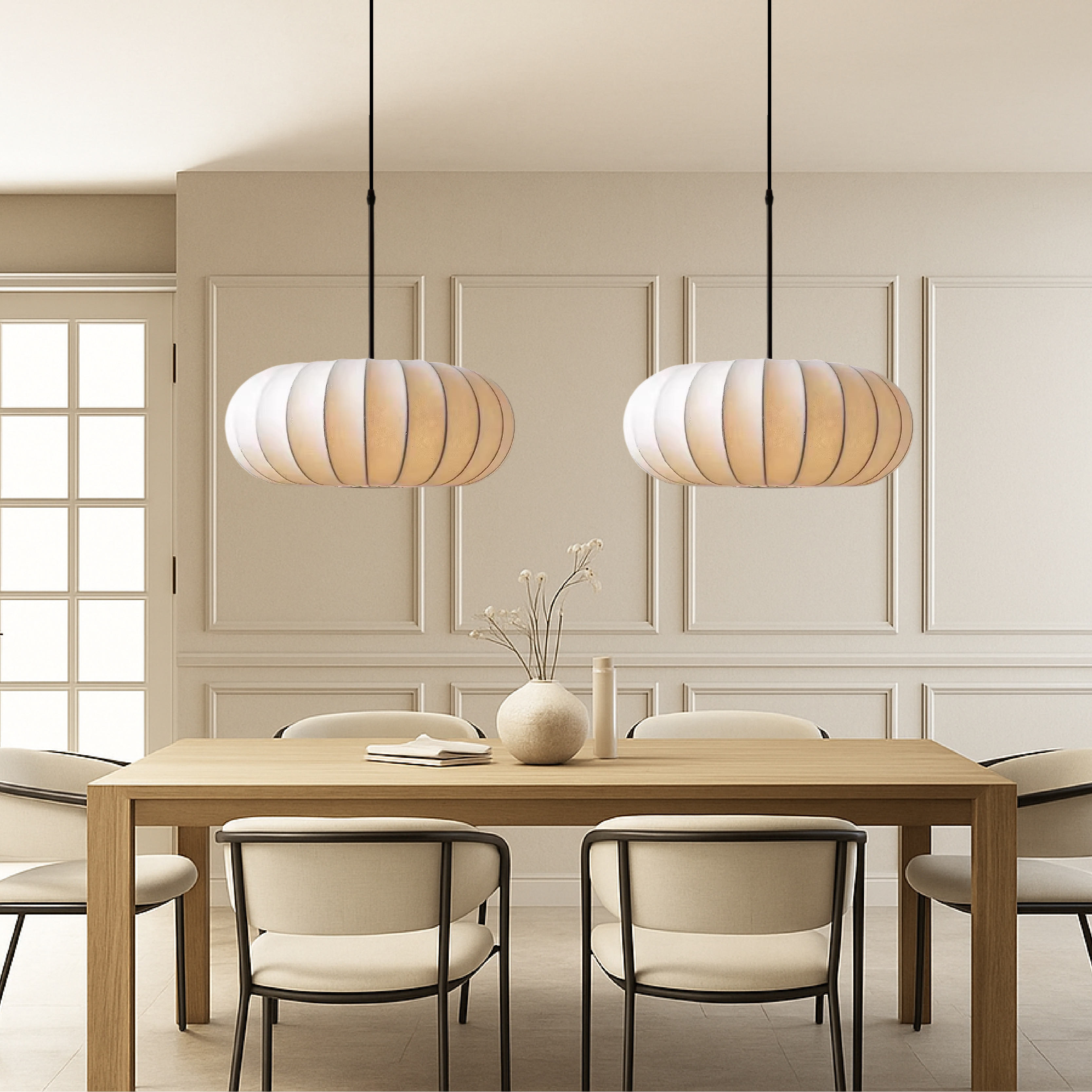 Handcrafted Silk Pendant Light | Modern Kitchen Pendant Lighting 2