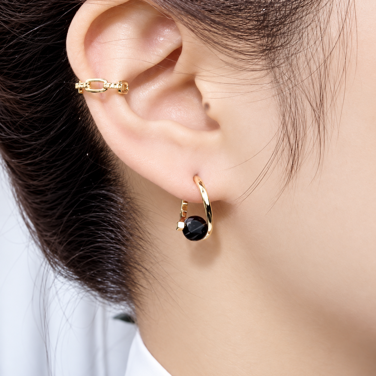 Hoop Earrings Dangle Crystal Accent Huggie Jewelry