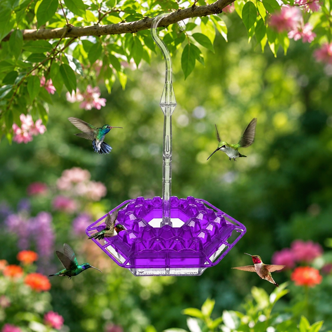 Hummingbird Feeder Wide Opening Outdoor Hanging Decor