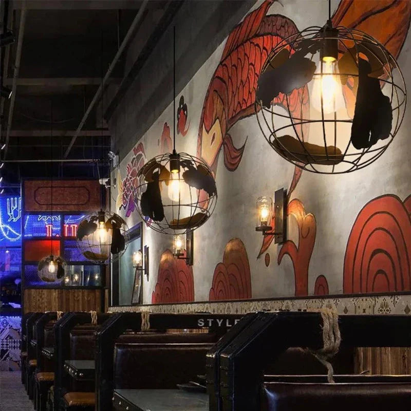 Industrial Retro Chandelier | Vintage Metal Pendant Light 1
