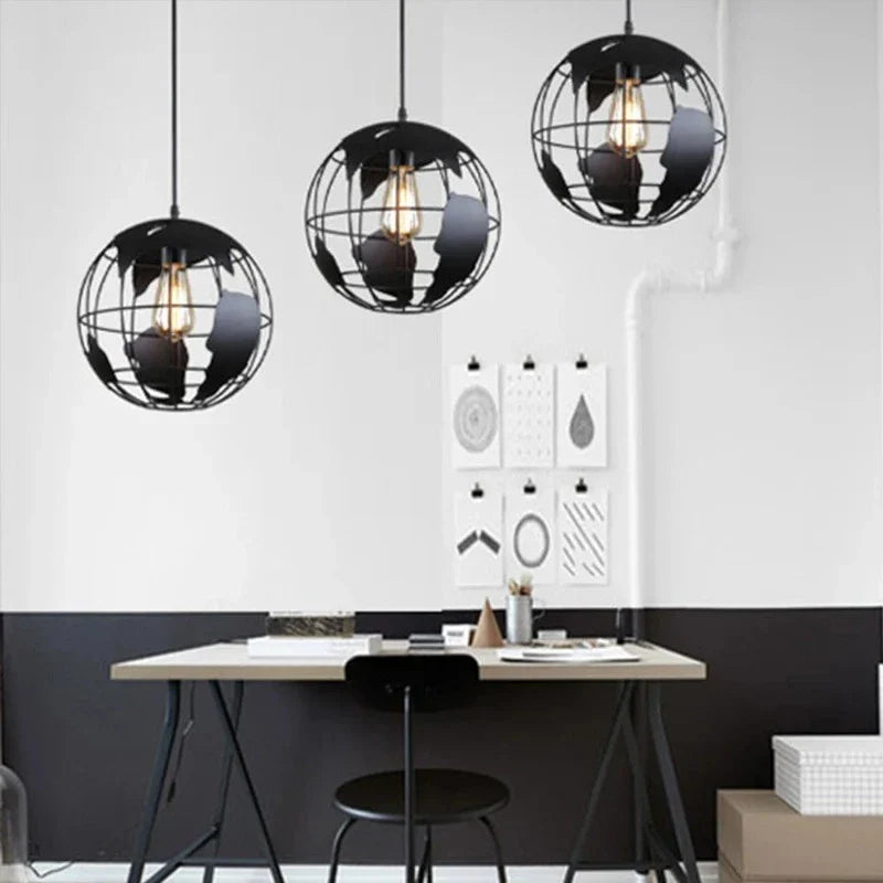 Industrial Retro Chandelier | Vintage Metal Pendant Light 2