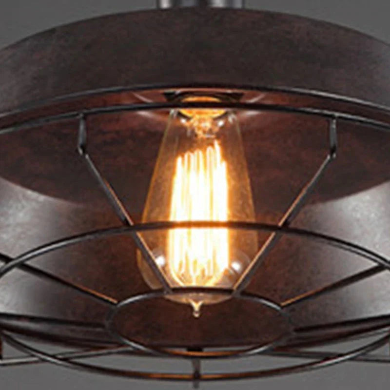 Industrial Vintage Pendant Light | Black Iron Hanging Lights 2