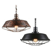 Industrial Vintage Pendant Light | Black Iron Hanging Lights 4
