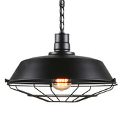 Industrial Vintage Pendant Light | Black Iron Hanging Lights 6