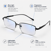 Lightweight Blue Light Glasses Progressive Reading Multi-Focus