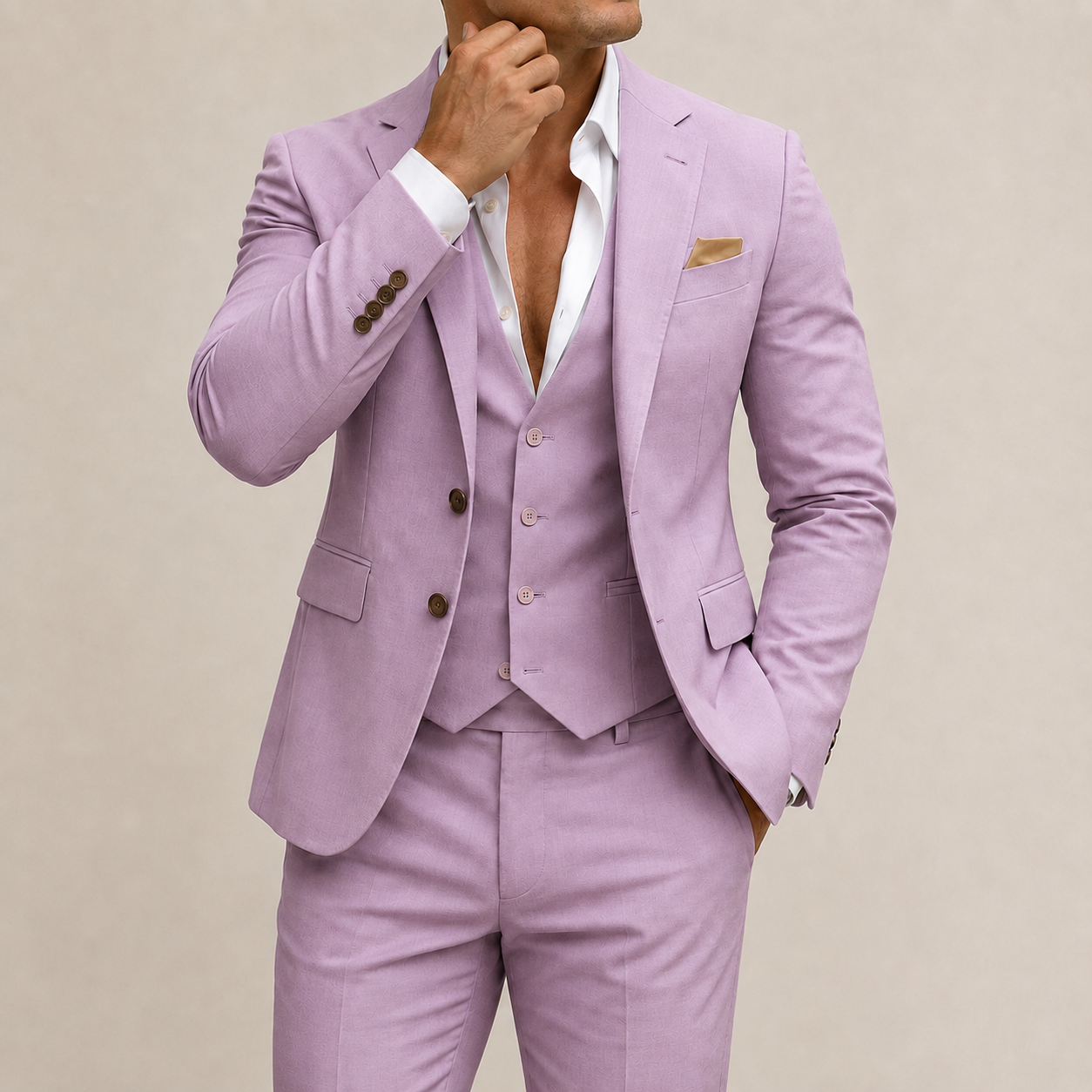 Men's Summer Suit Soft Linen | Tailored Fit