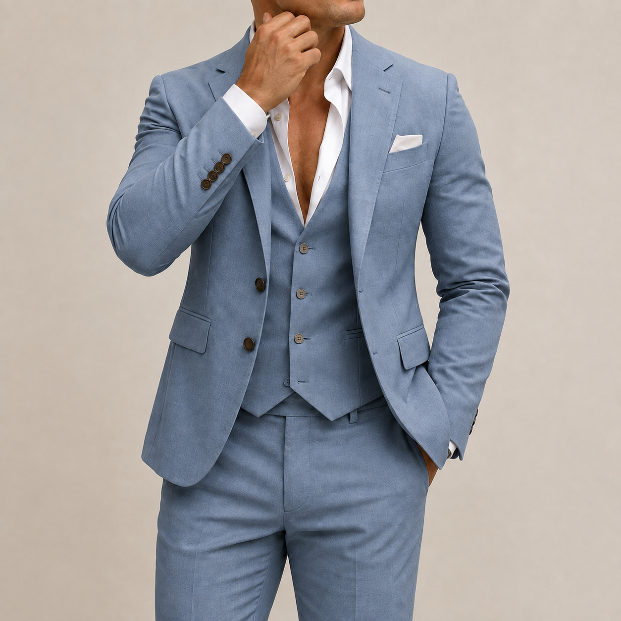 Men's Summer Suit Soft Linen | Tailored Fit