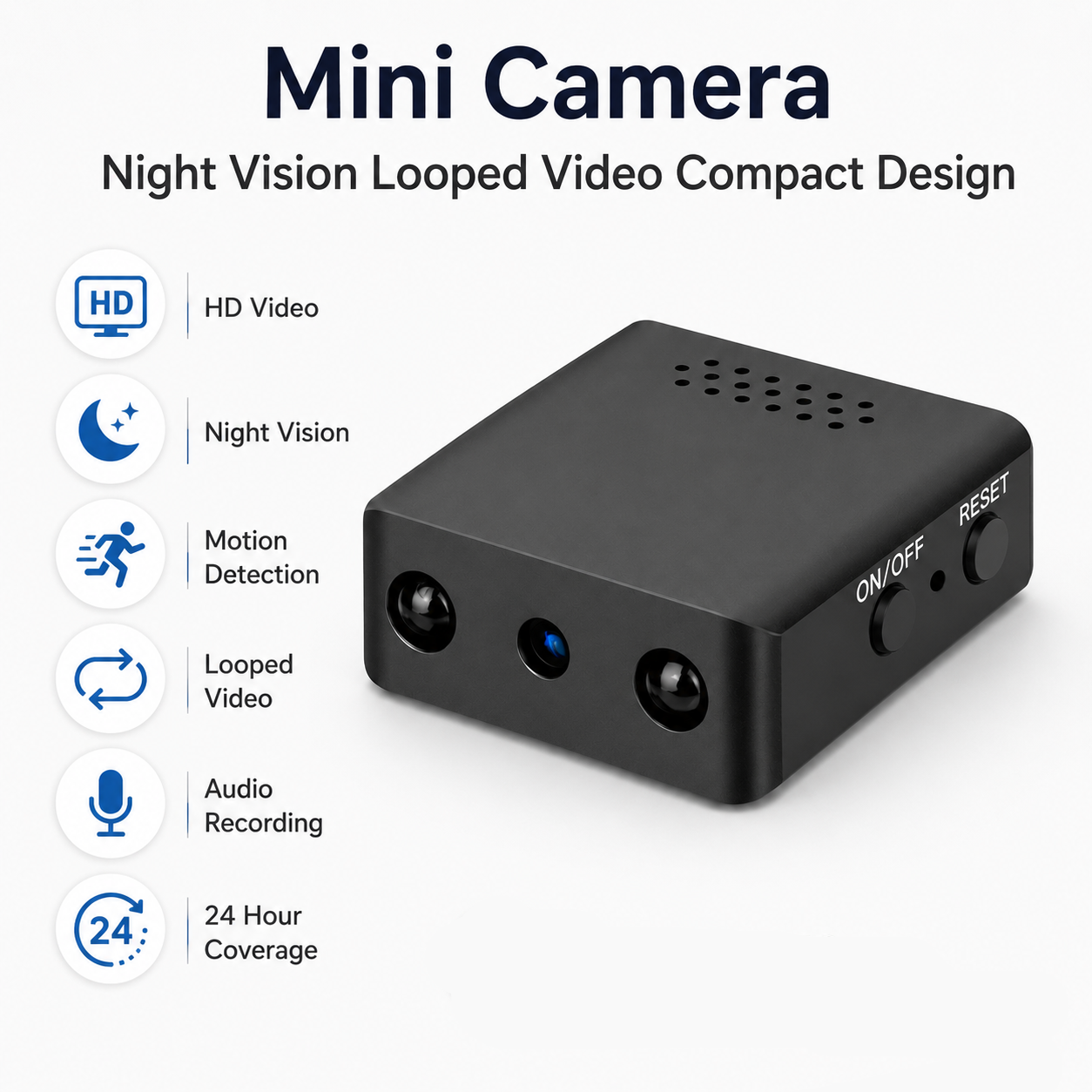 Mini Camera Night Vision Looped Video Compact Design