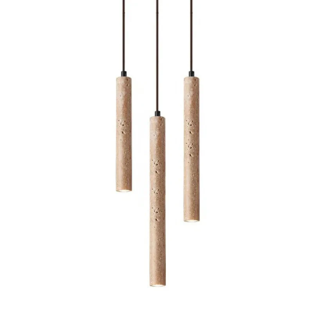 Minimalist LED Chandelier | Travertine Design & Energy Efficient 3