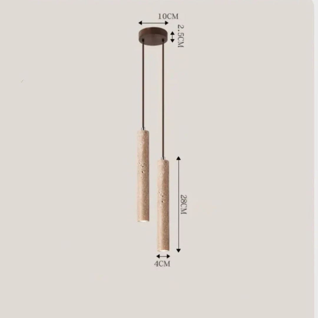 Minimalist LED Chandelier | Travertine Design & Energy Efficient 4