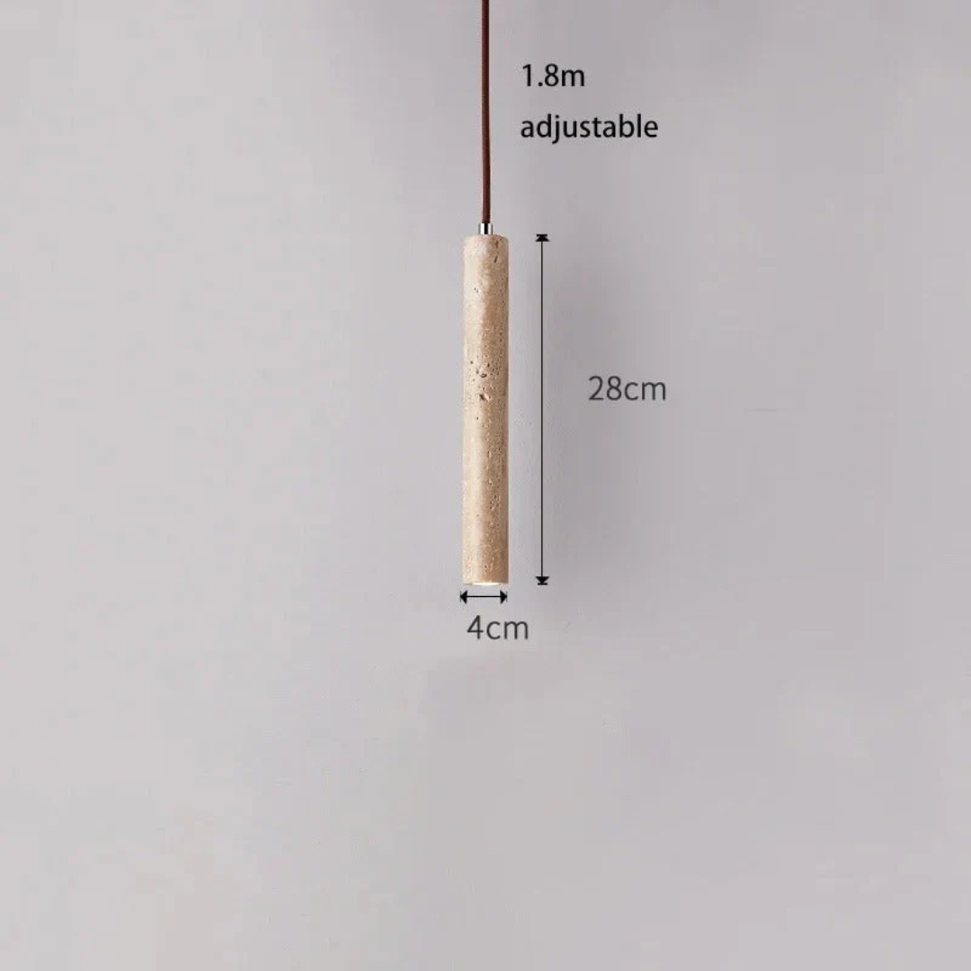 Minimalist LED Chandelier | Travertine Design & Energy Efficient 5