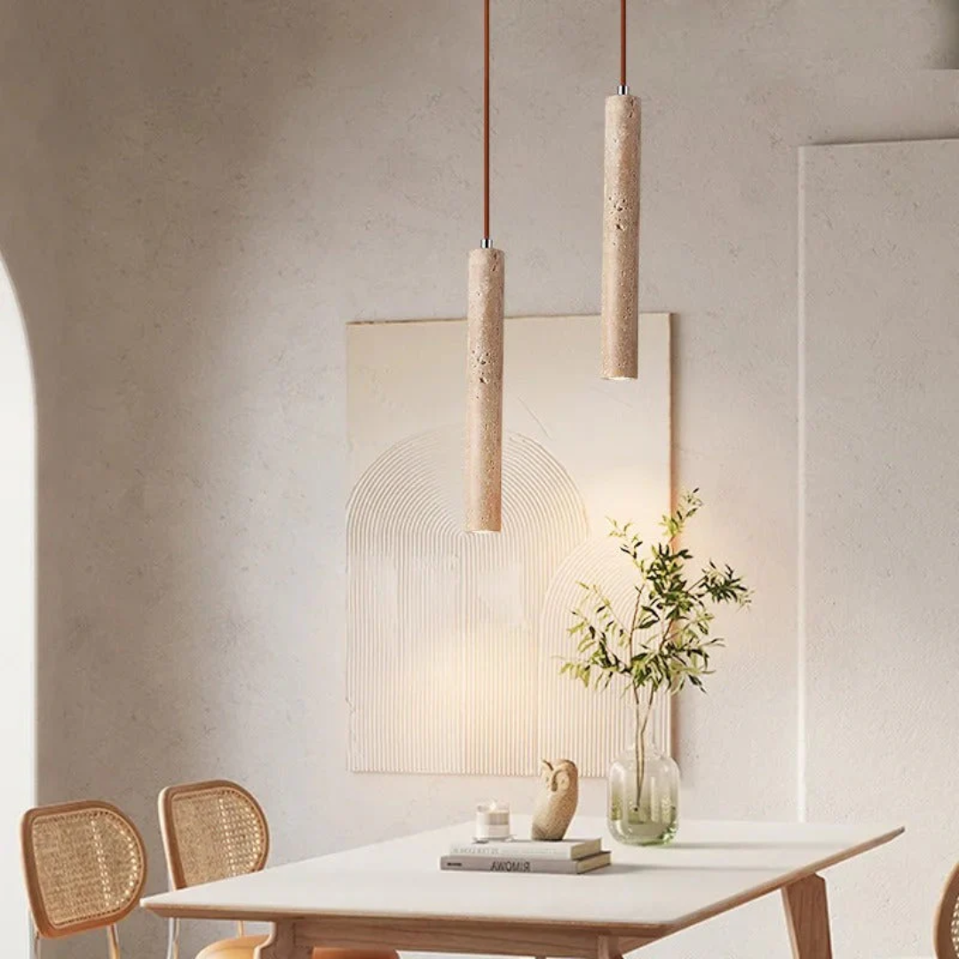 Minimalist LED Chandelier | Travertine Design & Energy Efficient 6