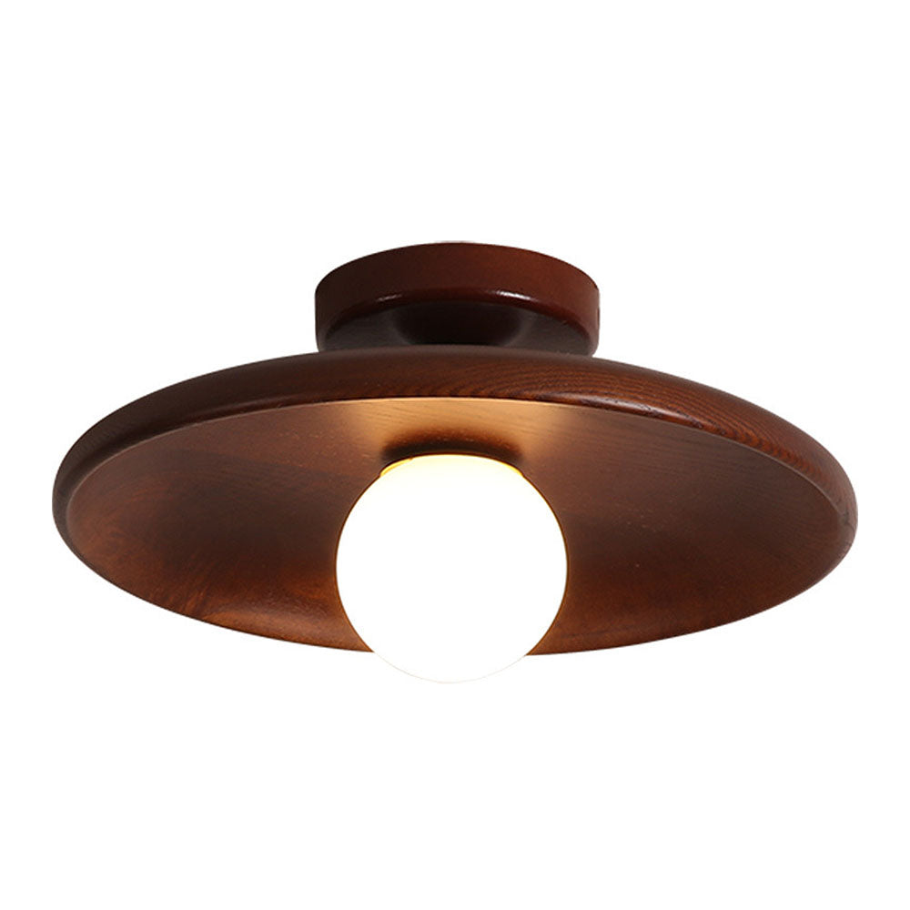Minimalist Wood Ceiling Light | Flush Mount Fixture for Hallway & Living Room 7