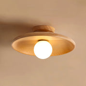 Minimalist Wood Ceiling Light | Flush Mount Fixture for Hallway & Living Room 8