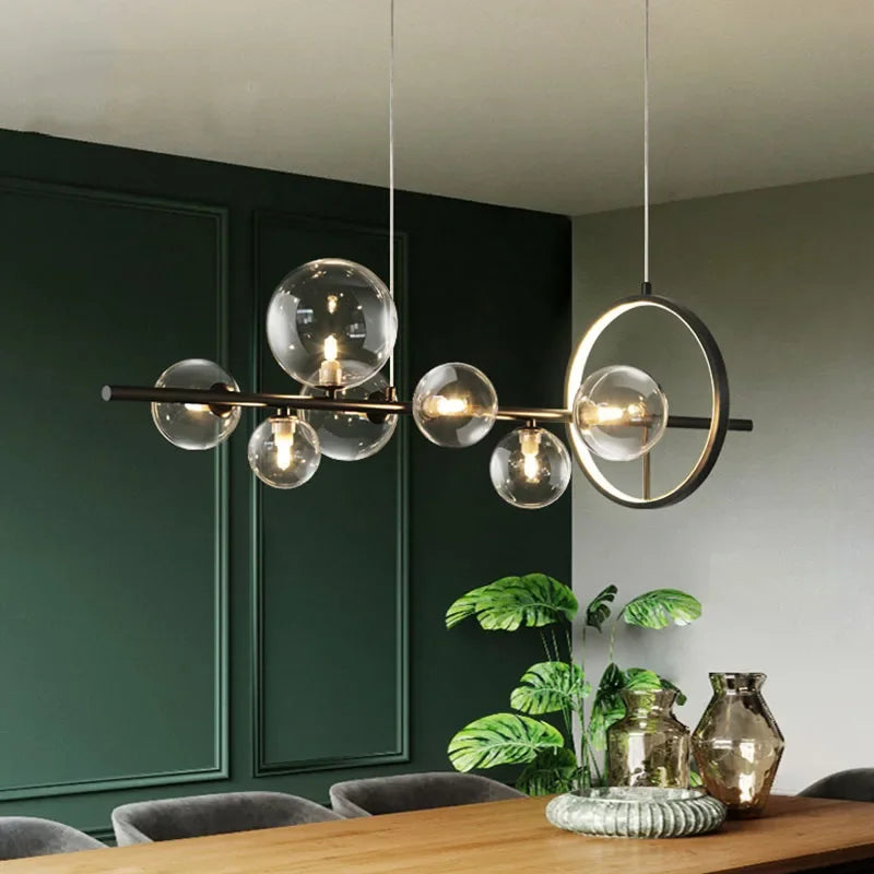 Modern Bubble Chandelier | Clear Glass Design & LED Illumination 1