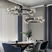 Modern Bubble Chandelier | Clear Glass Design & LED Illumination 3