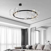 Modern Bubble Chandelier | Clear Glass Design & LED Illumination 4