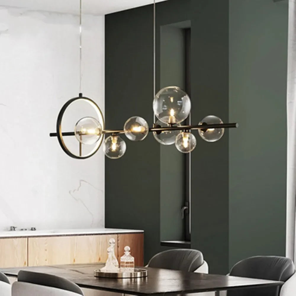Modern Bubble Chandelier | Clear Glass Design & LED Illumination 5