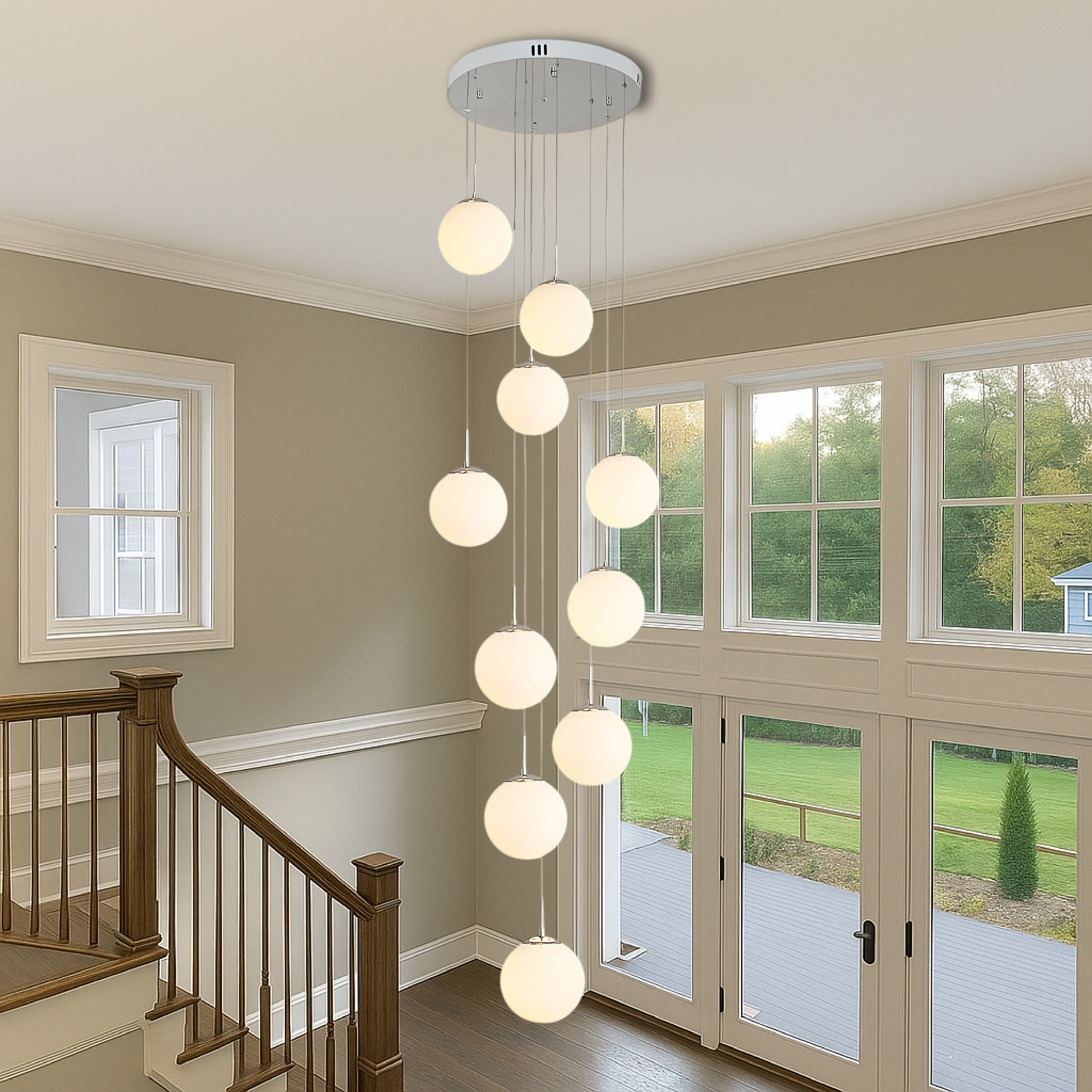 Modern Glass Globe Chandelier | Nordic Minimalist Design & LED Lighting 2