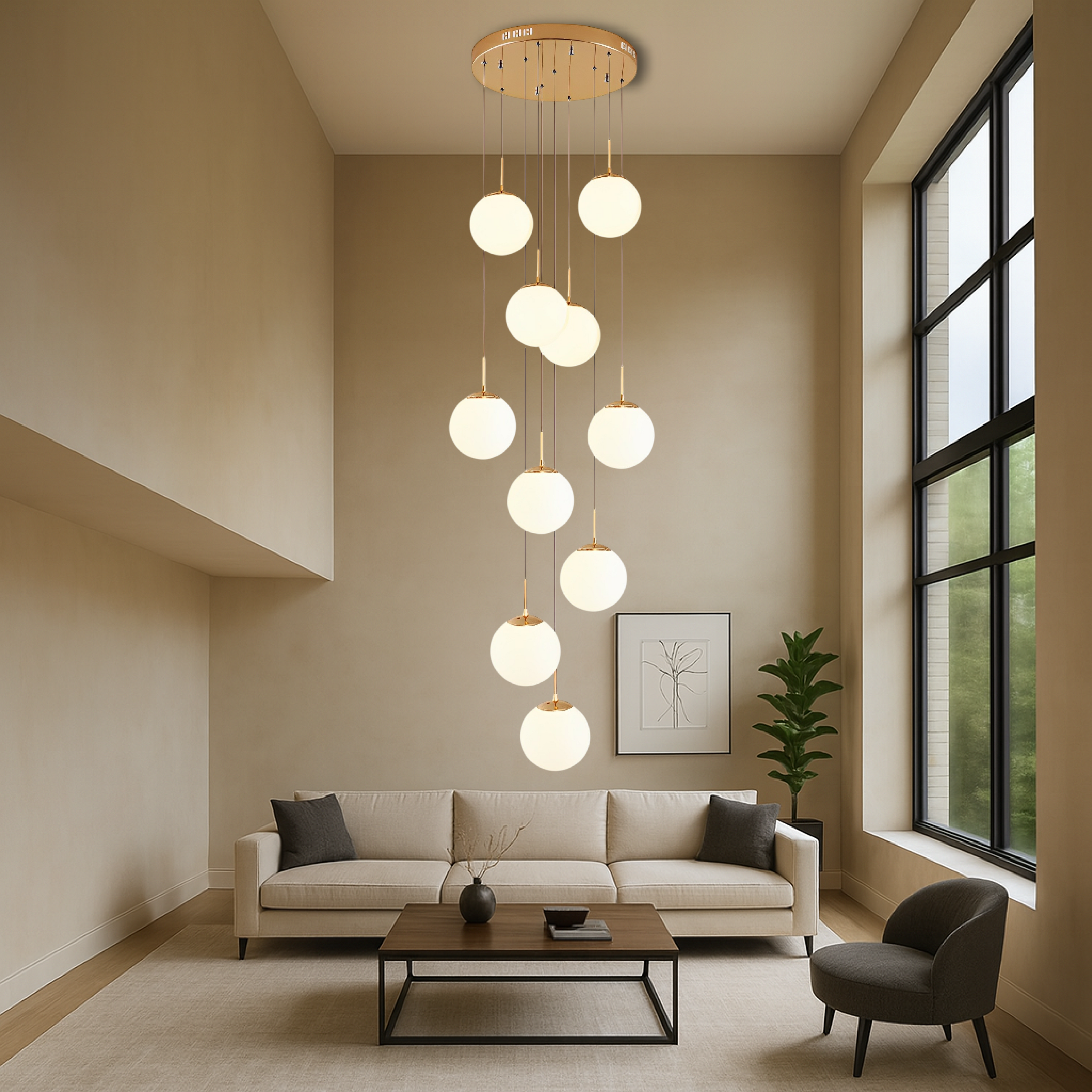 Modern Glass Globe Chandelier | Nordic Minimalist Design & LED Lighting 3