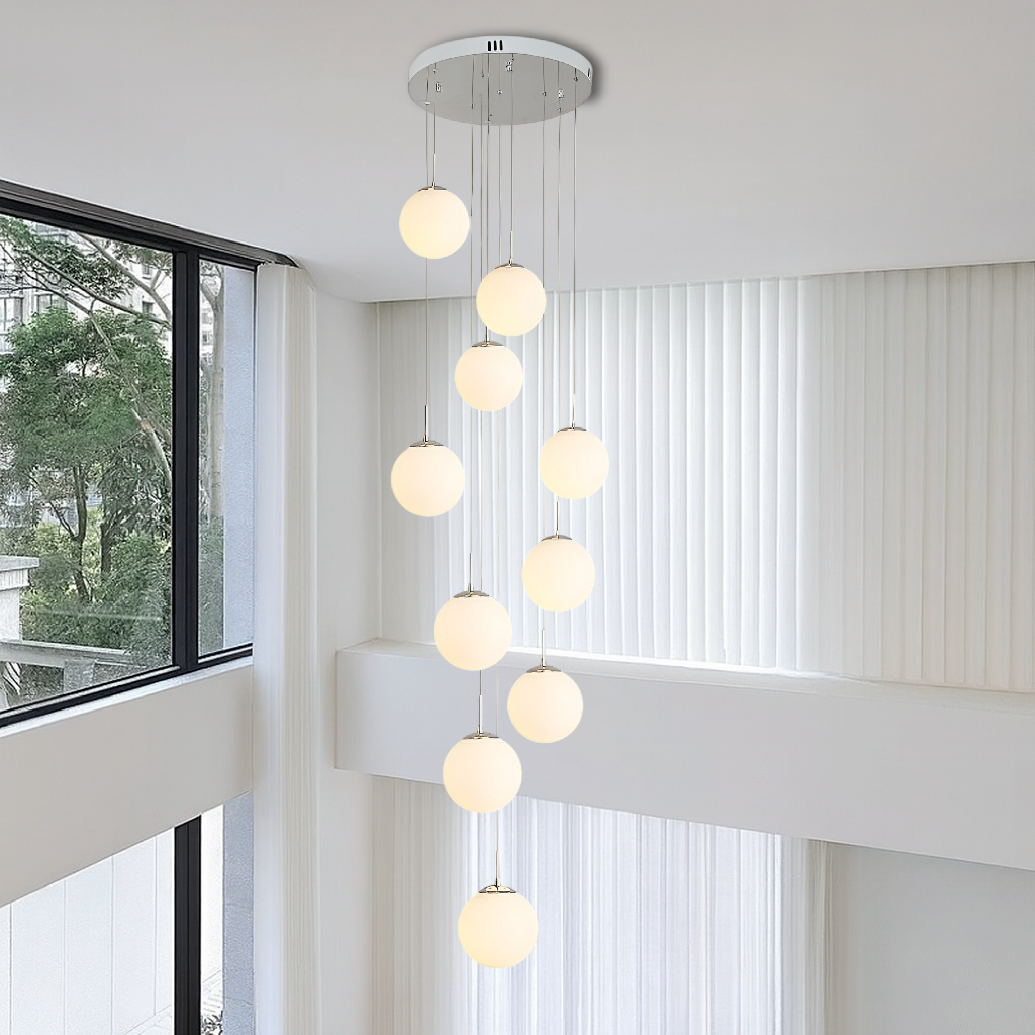 Modern Glass Globe Chandelier | Nordic Minimalist Design & LED Lighting 4