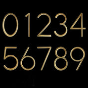 Modern Gold House Number | Rust-Free Zinc Alloy Plaque 1
