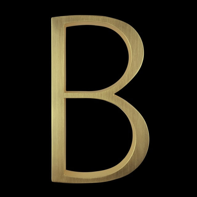 Modern Gold House Number | Rust-Free Zinc Alloy Plaque 11