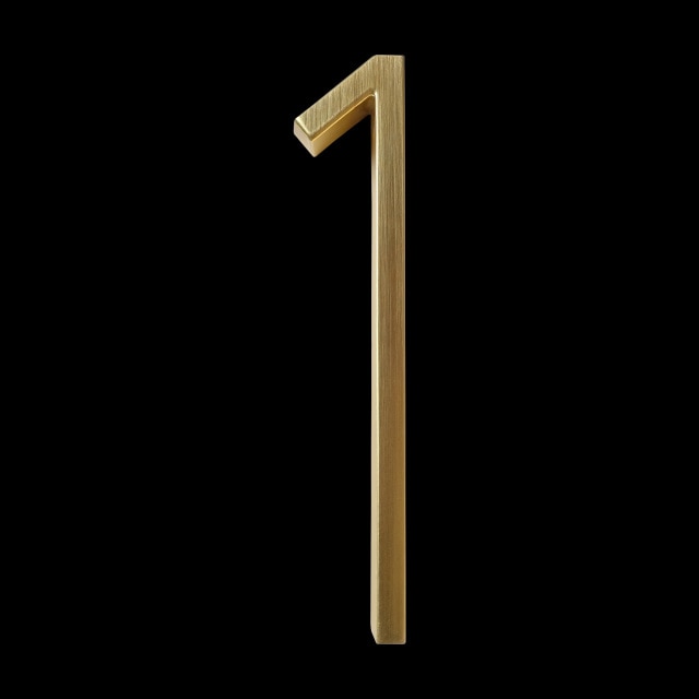 Modern Gold House Number | Rust-Free Zinc Alloy Plaque 2