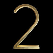 Modern Gold House Number | Rust-Free Zinc Alloy Plaque 3