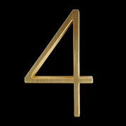 Modern Gold House Number | Rust-Free Zinc Alloy Plaque 5